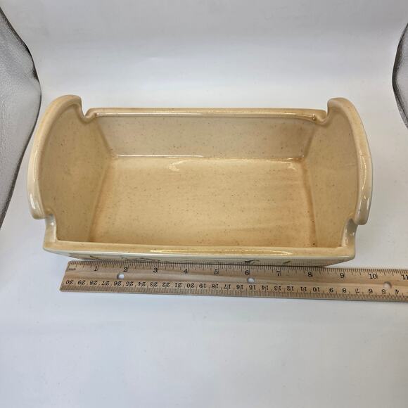 Metlox Poppytrail Rooster Bread Holder Vintage California Pottery Bread Tray - Picture 9 of 12